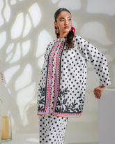 Raven - Beautiful Short Shirt with Printed Trousers